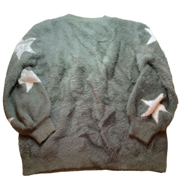 Bubble Sleeve Fuzzy Star Sweater - Picture 4 of 6